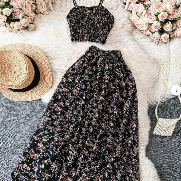 2 Piece Dress Set w/ Crop Top and Maxi Dress - NWT - 16/XXL - Picture 1 of 3